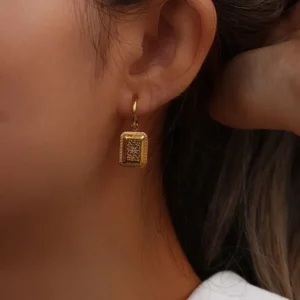 Vintage Star Charm Earrings
